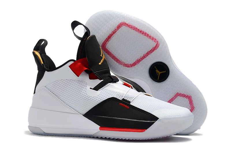 Air Jordan 33 White Black Red Shoes